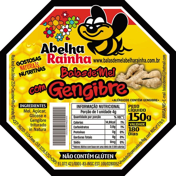 Balas de Mel - Com Gengibre