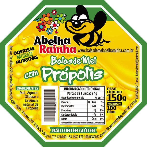 Balas de Mel - Com Pr&oacute;polis